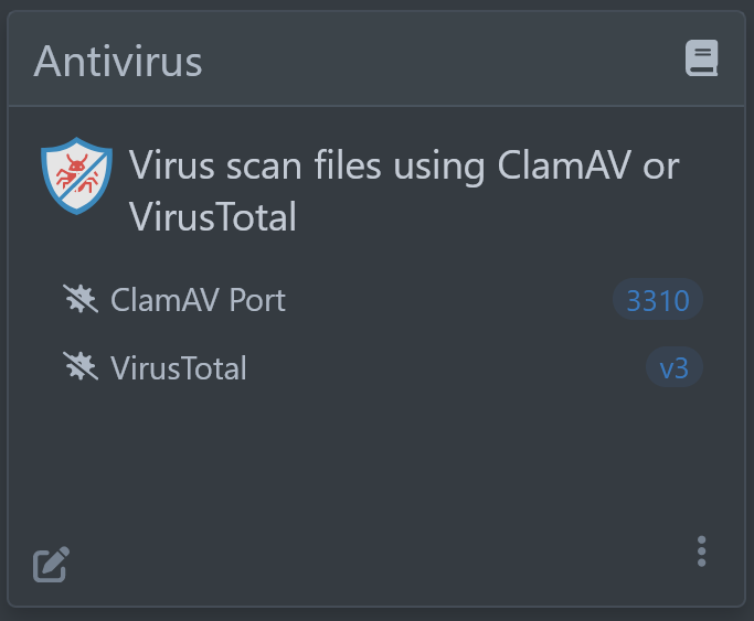 Antivirus DevUI Card